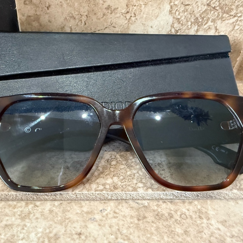Dior Tortoiseshell Sunglasses with Dark Lenses